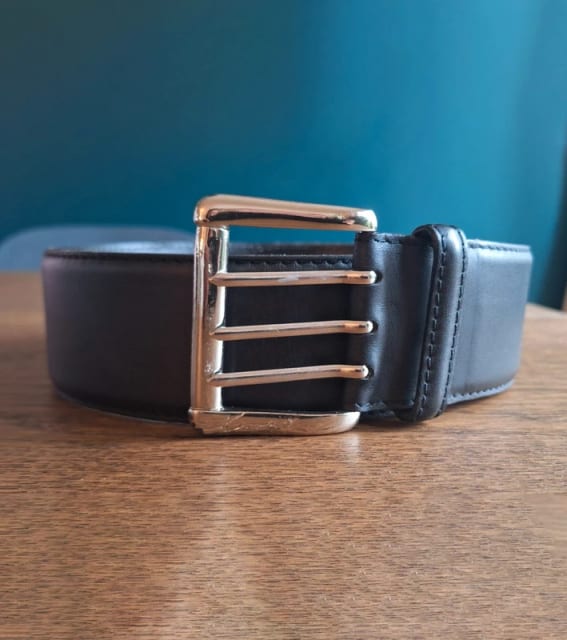 Vintage Kenzo Paris Wide Black Leather Belt – Made in France