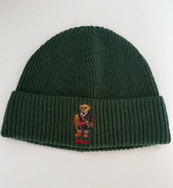 Czapka zimowa Polo Ralph Lauren Bear – zielona