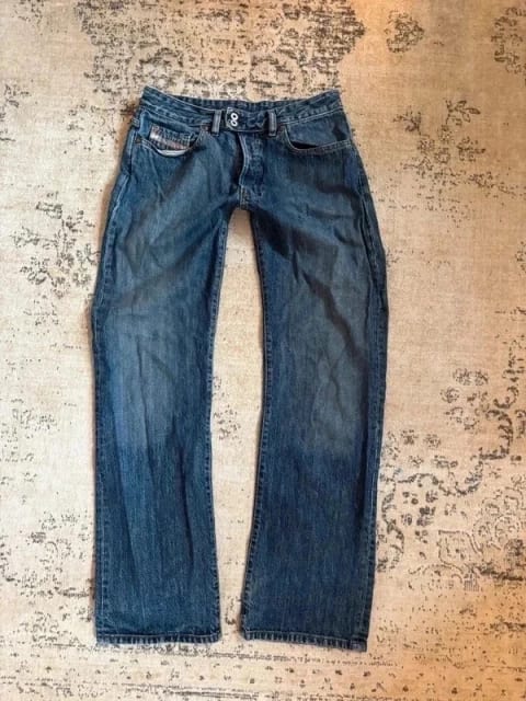 y2k vintage lowrise dark wash diesel jeans
