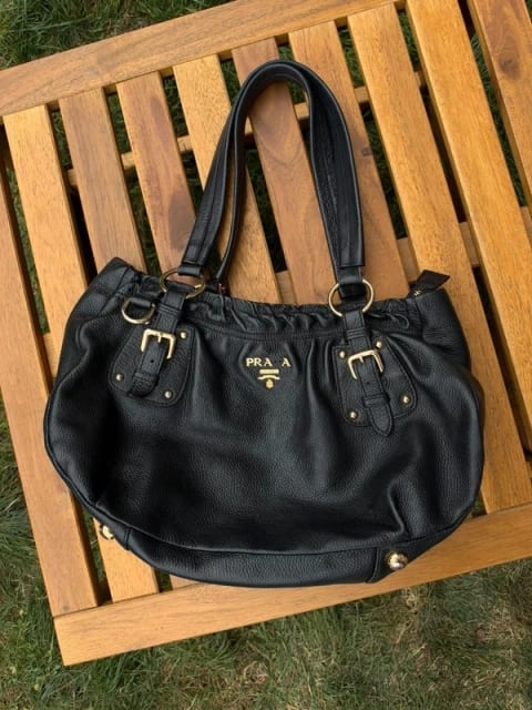 Prada 2way bag two way vintage 00’s authentic na ramie