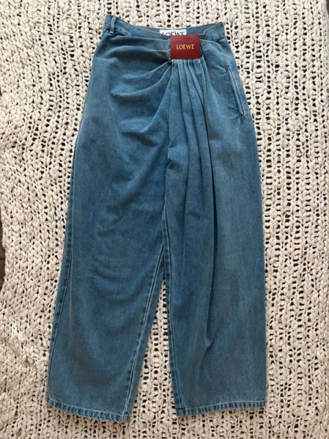 Loewe draped wide-leg jeans
