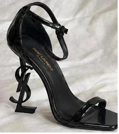 Saint Laurent Opyum sandale lăcuite cu toc iconic