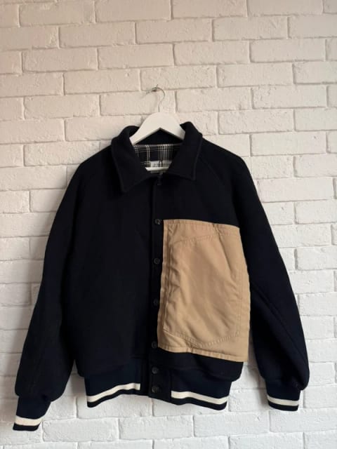 Margiela wool kaban varsity jacket