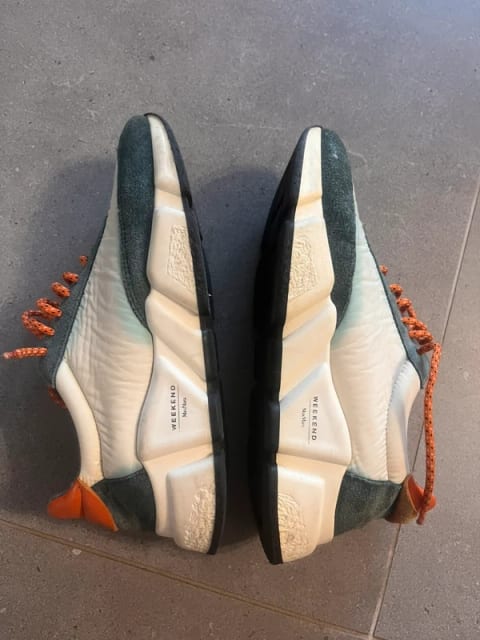 Sneakersy weekend max mara 36 turkus biały pomarańczowy damskie stan bdb-