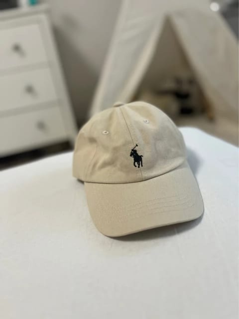 Ralph Lauren bézs gyermek baseball sapka fekete logóval 48-54cm