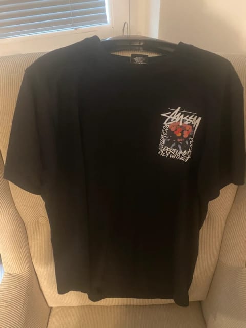 Stussy × Vintage Black Rose