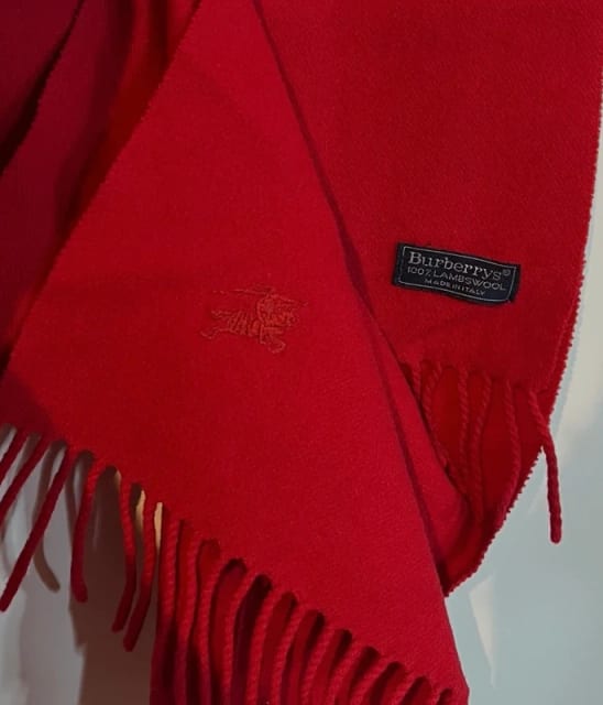 Vintage Burberrys halsduk – 100 % lammull – Made in Italy