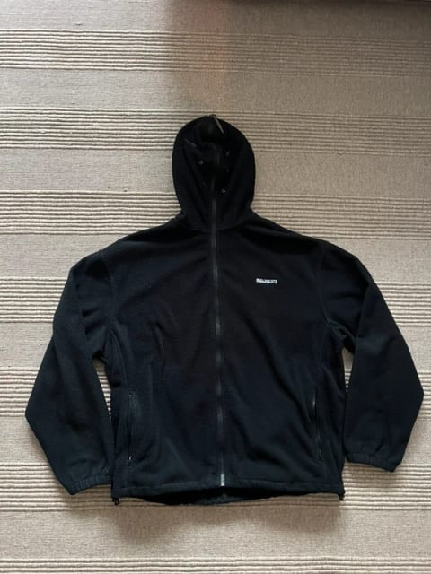 vetements black gimp bullet fleece jacket size M