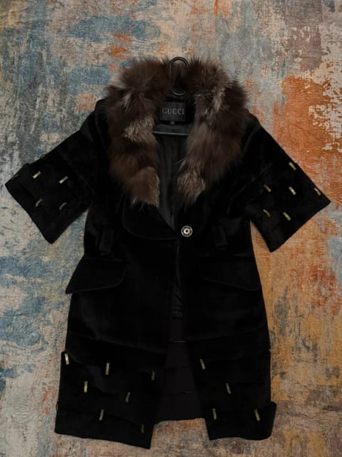 gucci long fur coat