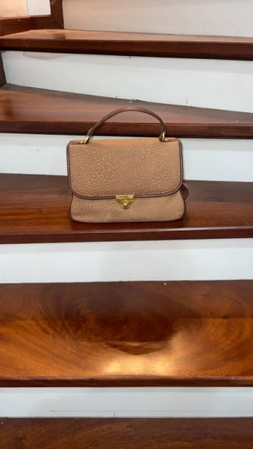 Vintage Casablanca Kangaroo Leather Handbag – Rare Structured Top Handle