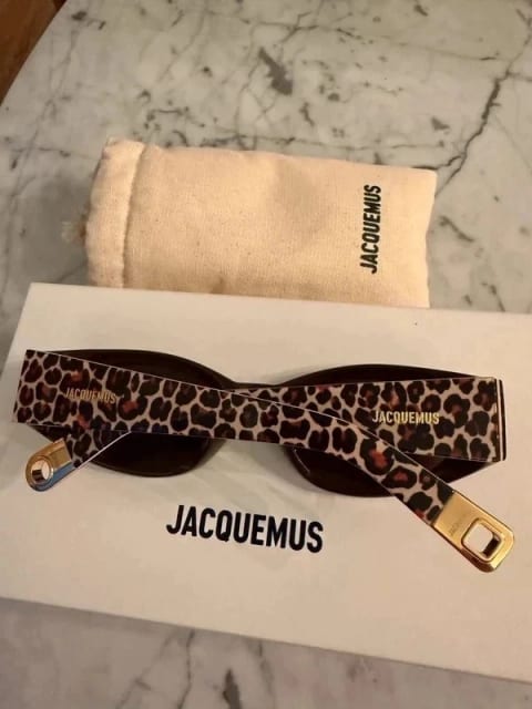 Jacquemus solglasögon leopard ovalo