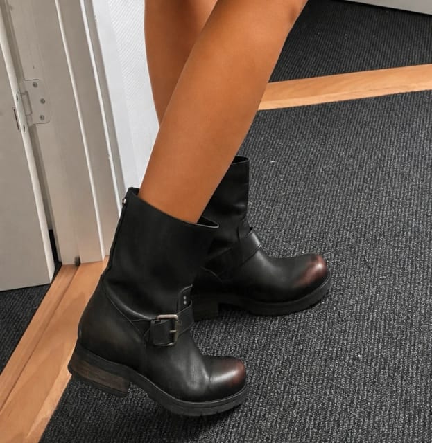 Diesel læderstøvler støvler boots bikerboots