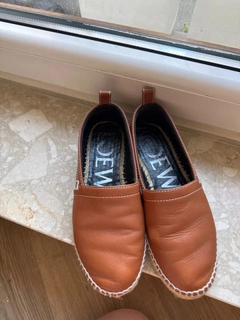 Espadryle skórzane loewe