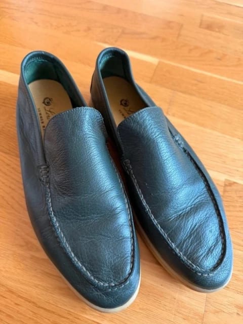 Dark green Summer walk loafers 40