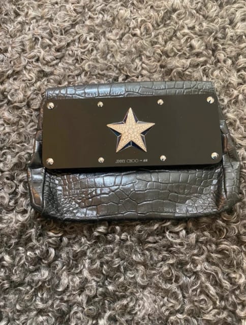 Jimmy Choo x H&M läderclutch / kuvertväska med stjärna (2009)
