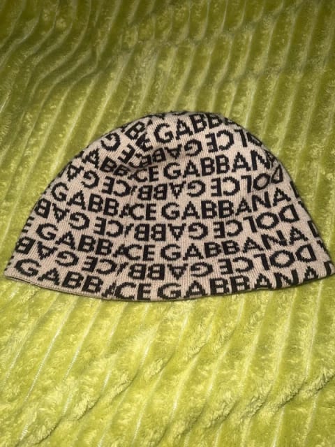 Dolce Gabbana D&G Monogram Reversible Beanie