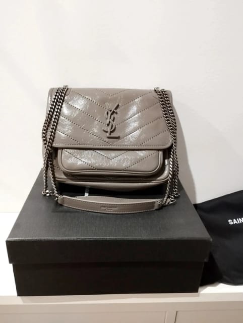 Saint Laurent grey Baby Niki shoulder bag