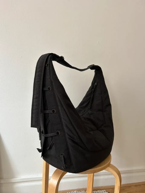 Lemaire Soft Game Bag Large Dark Chocolate