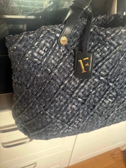 Torebka skórzana pleciona Furla