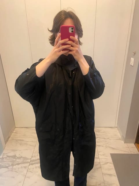 Czarna parka Balenciaga