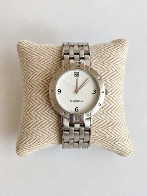 Authentic Givenchy Watch Oval Silver-tone