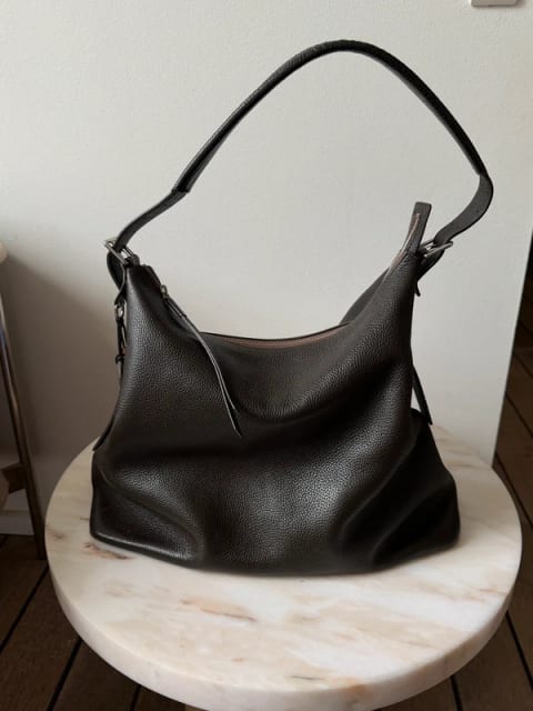 Lemaire Hobo Belt Bag Large, Dark Tobacco