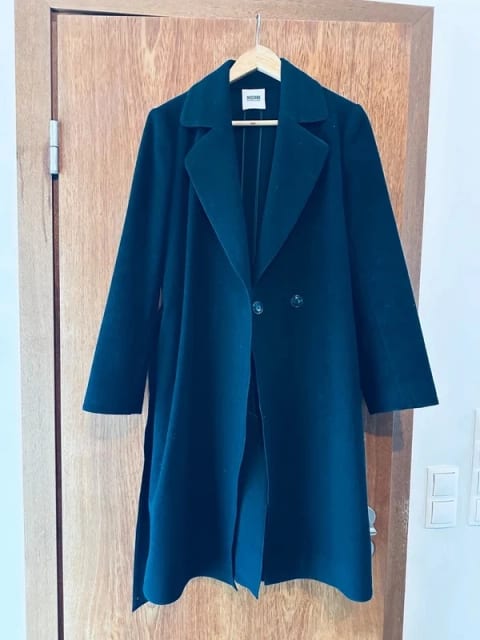 Black woolen coat
