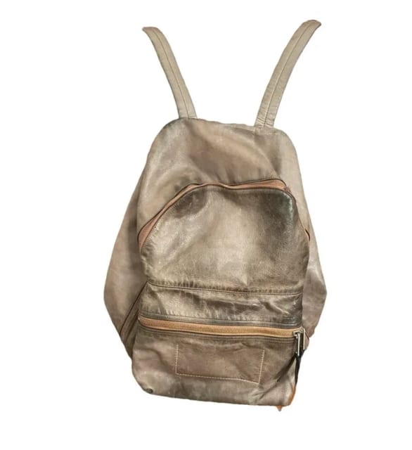 Rick Owens 55x40 large grey backpack all leather