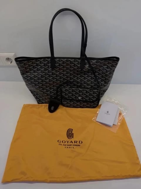 black Goyard Saint Louis tote bag
