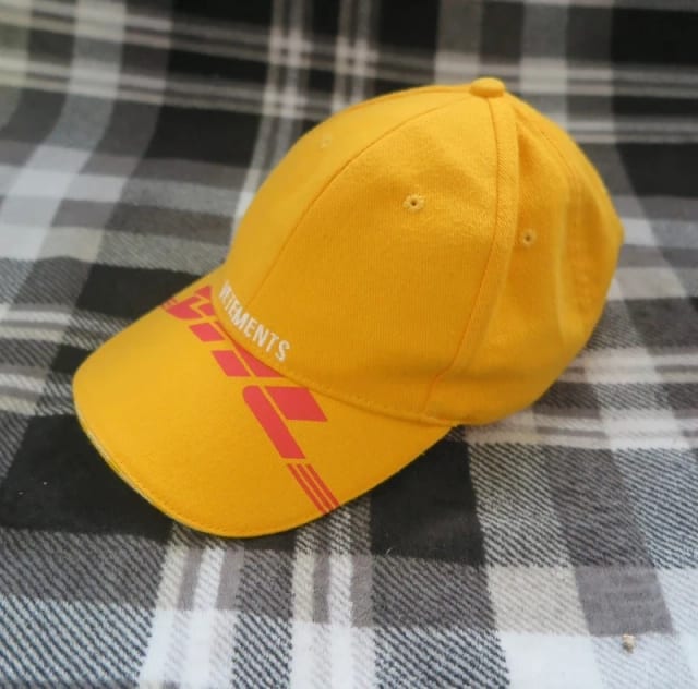 Vetements DHL Logo yellow cap