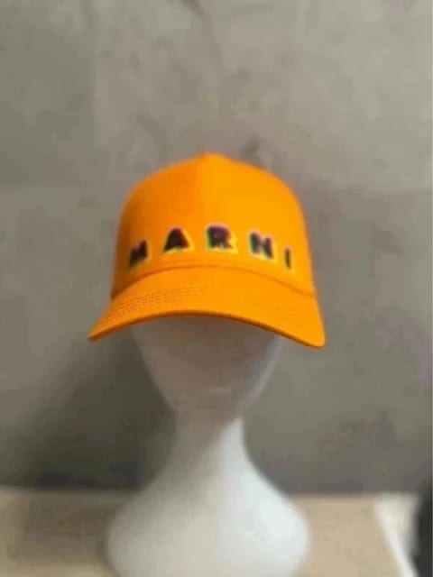 Nowa czapka z daszkiem Marni logo orange (one size)