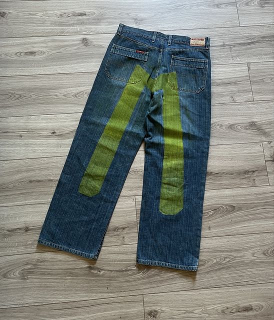 Широкі джинси Evisu baggy з великим лого, vintage — zdjęcie 4