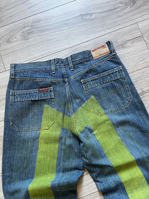 Широкі джинси Evisu baggy з великим лого, vintage — zdjęcie 5