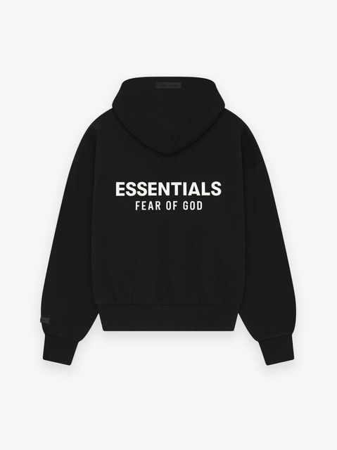 Зип Худи Fear Of God Essentials FOG Zip Hoodie Black ФОГ Оригина